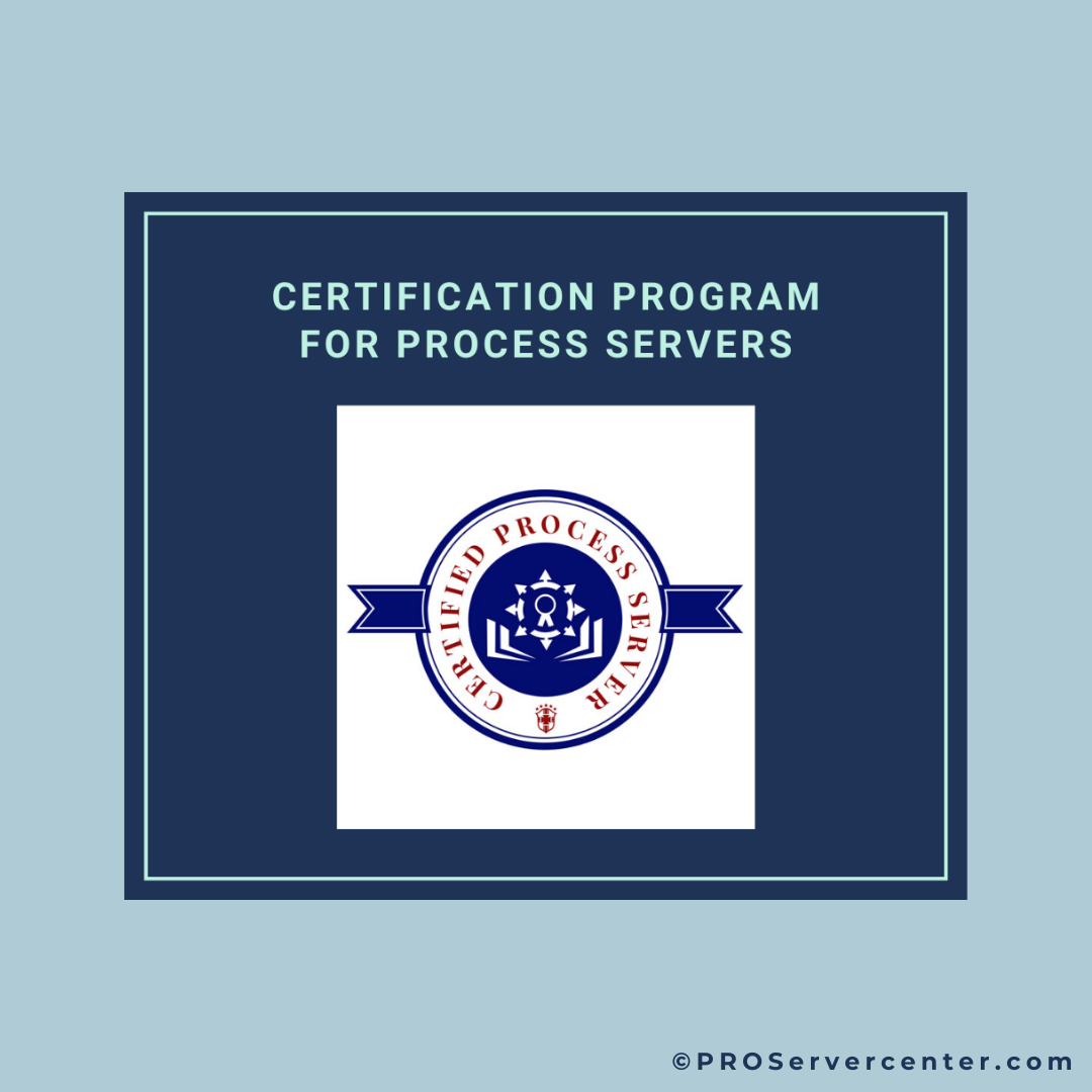 certification for process servers